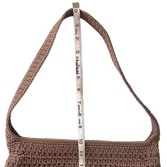 The Sak Woven Nutmeg Brown Zipper Top Small Handbag - Picture 11 of 16